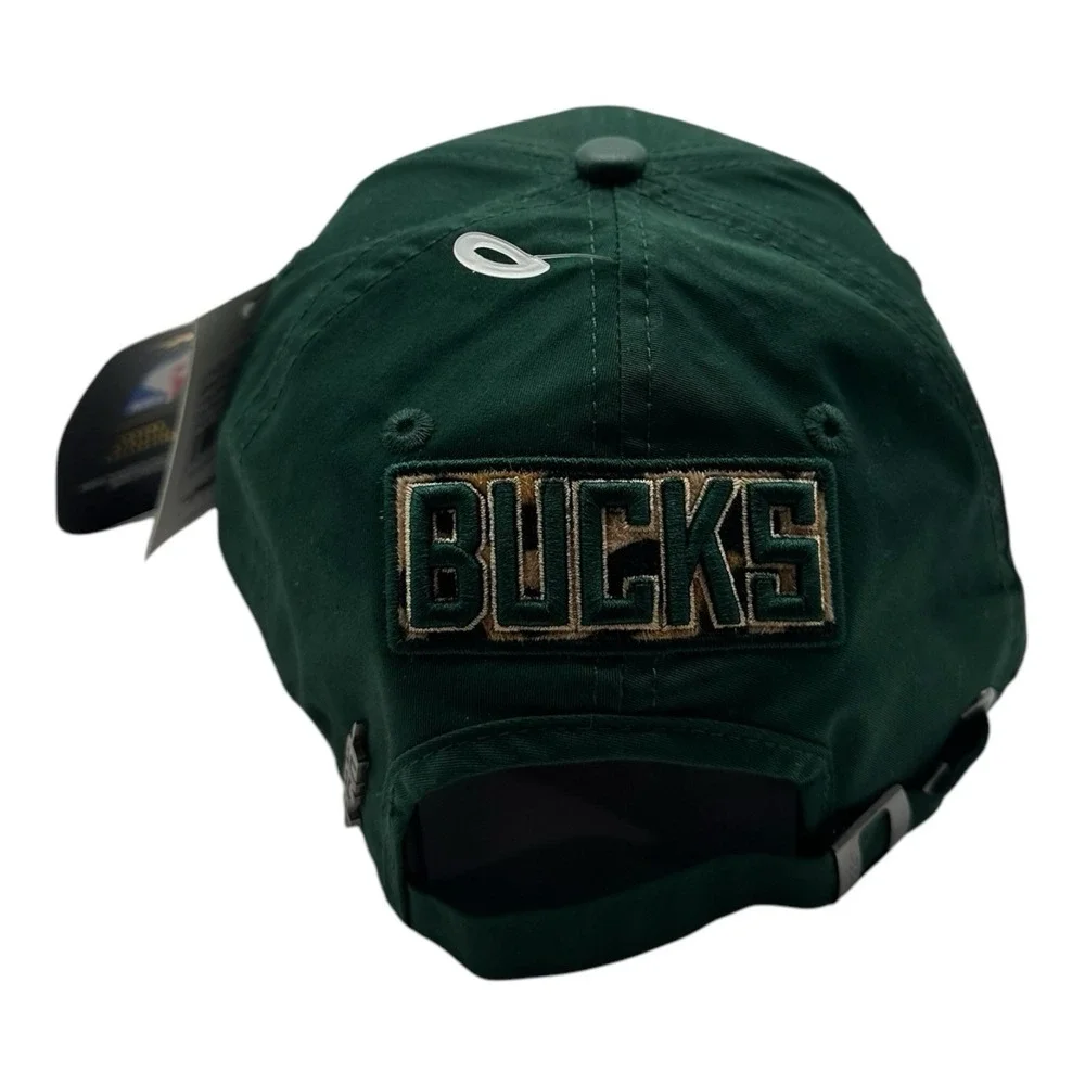 Pro Standard Milwaukee Bucks Hat Cap Strapback Adjustable Green Leopard Cheetah‎